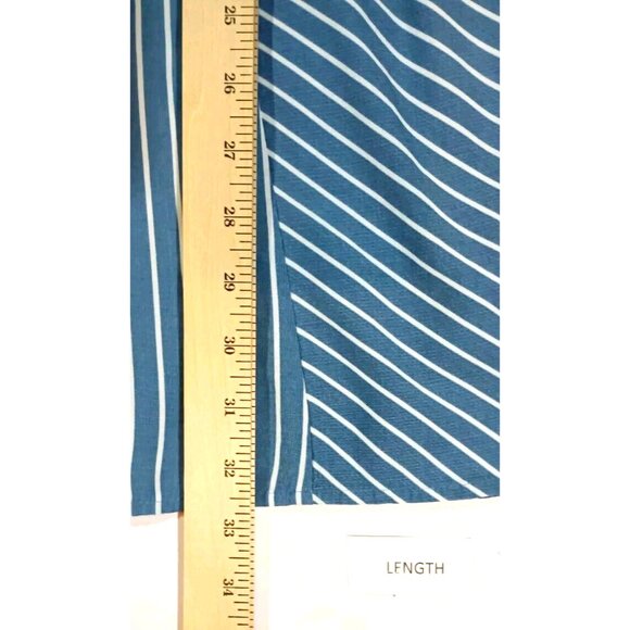 J Jill L Skirt Set Womens Matching Striped Sleeveless Pockets Button Cottagecore - Picture 5 of 10